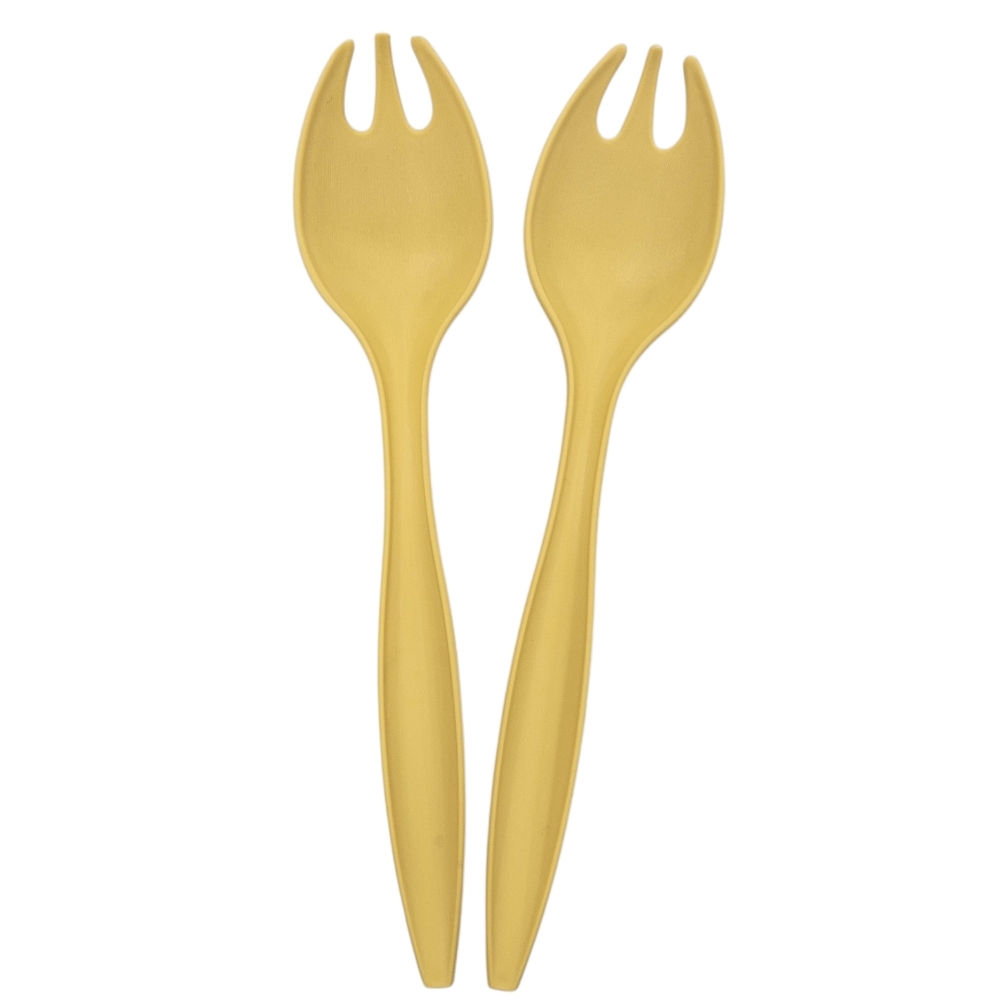Tupperware salad servers yellow 12 inches quantity of 2